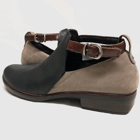 NWOT NAOT Leather Block Heel Velcro Boots - Picture 1 of 14